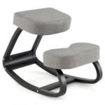 Wooden Ergonomic Rocking Kneeling Chair with Padded Cushion
